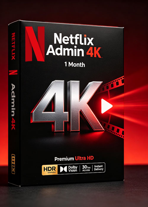 vip-whokeys, Netflix Admin 4K 1Month